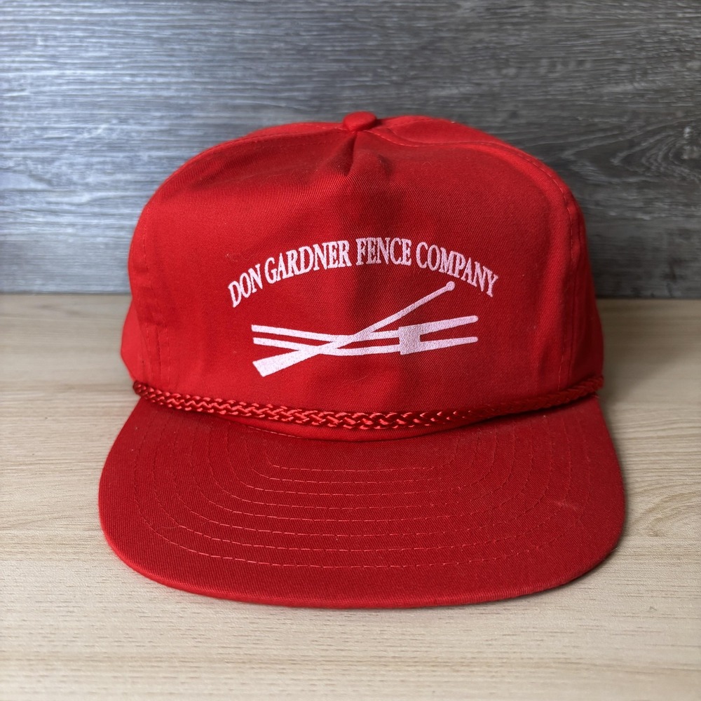 Vintage Don Gardner Fence Company Hat Cap Snap Back Promo Advertising Mens 80s